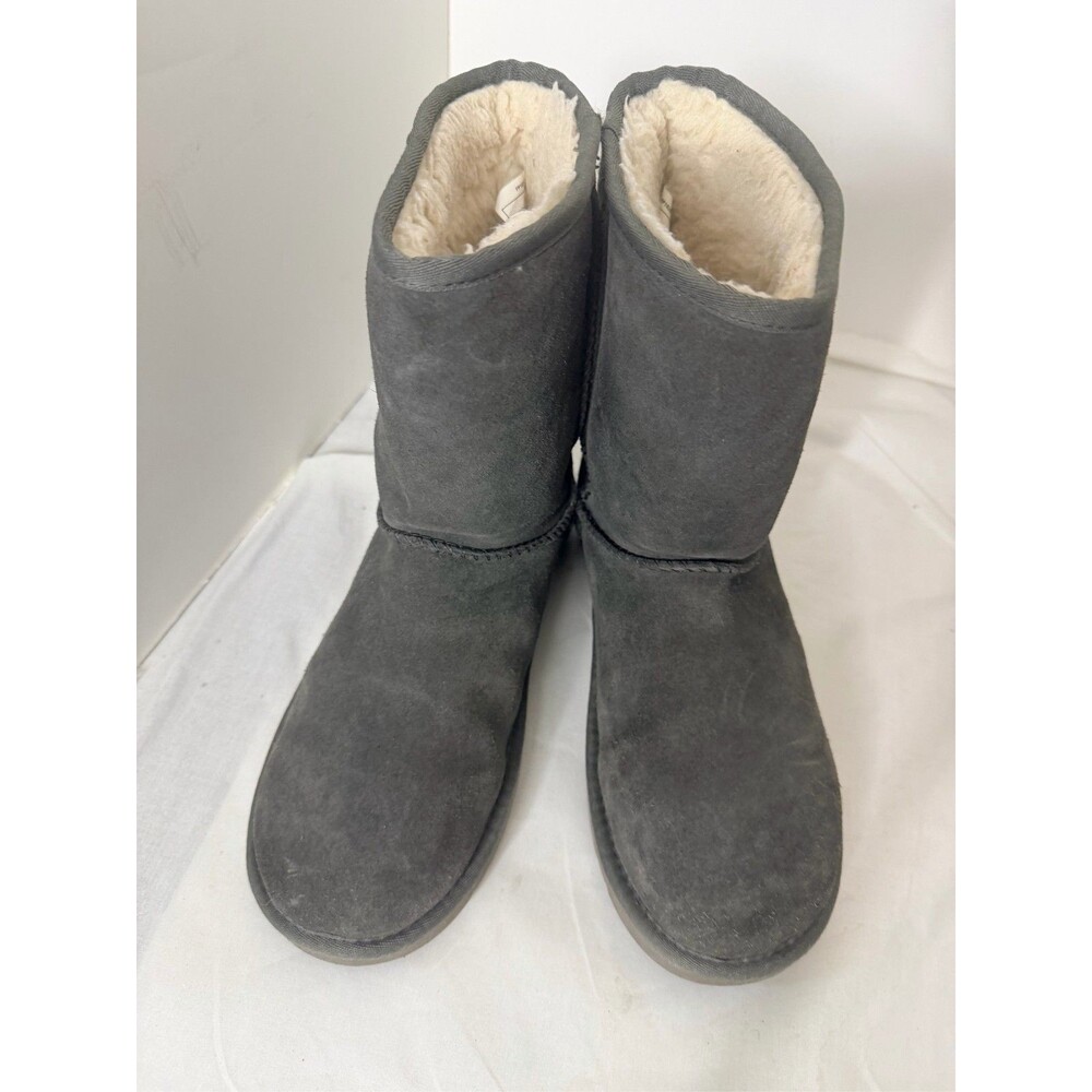 Koolaburra by UGG Women's Koola Short Gray Suede Faux Fur Lined Boots sz 8